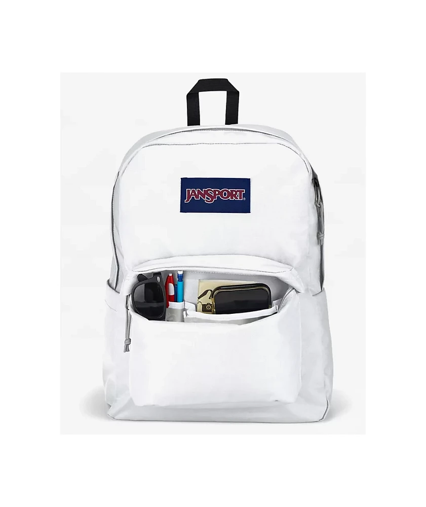 Jansport Superbreak Plus White Backpack