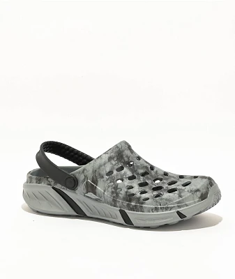 Joybees Trekking Grey & Black Acid Clog Sandals