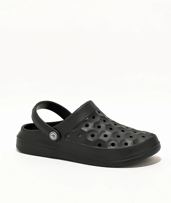 Joybees Varsity Clog Black Sandals