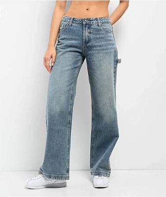 Juicy Couture Abbot Rhinestone Blue Carpenter Jeans