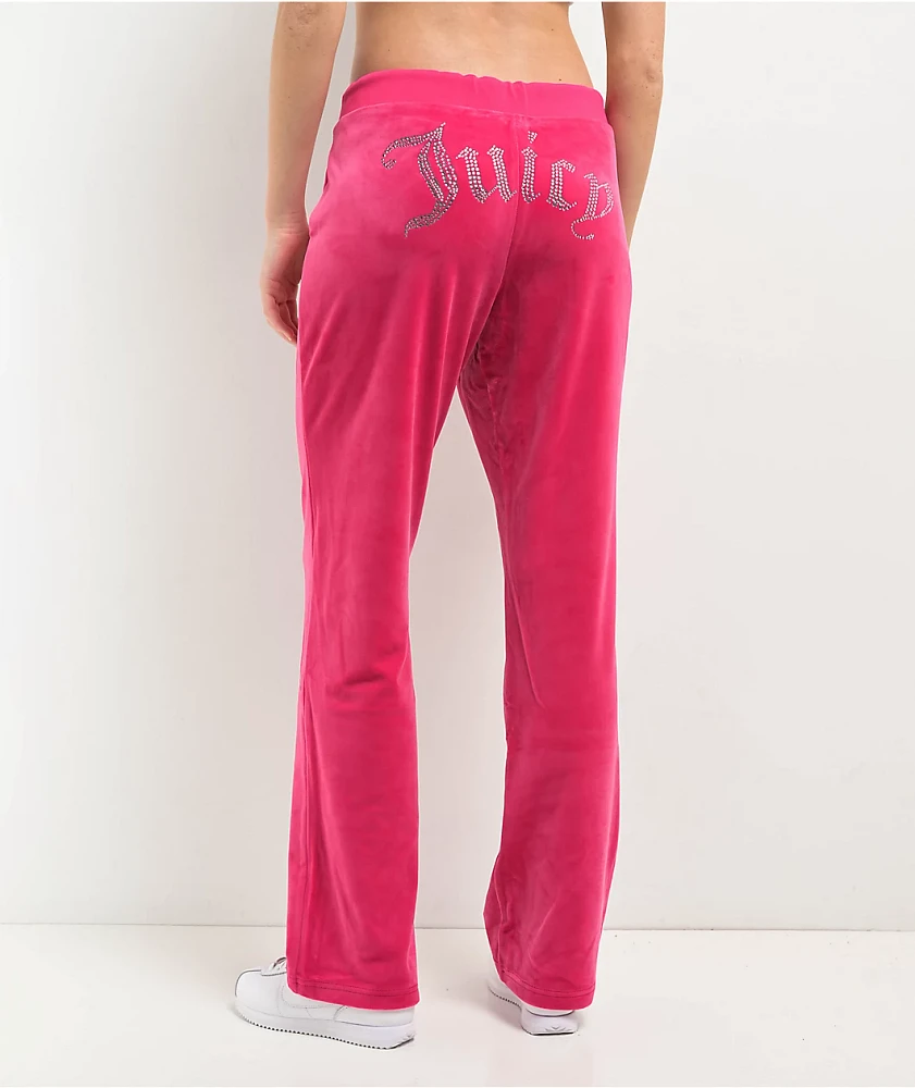 Juicy Couture Bling Free Love Velour Track Pants