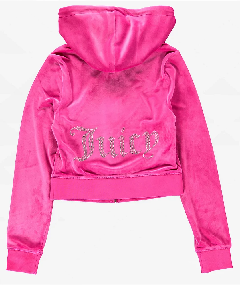 Juicy Couture Bling Free Love Velour Zip Hoodie