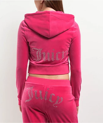 Juicy Couture Bling Free Love Velour Zip Hoodie