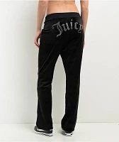 Juicy Couture Bling Licorice Velour Track Pants