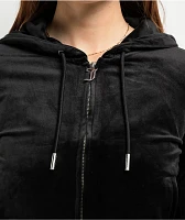 Juicy Couture Bling Licorice Velour Zip Hoodie