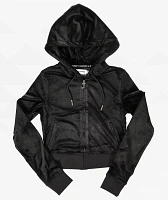 Juicy Couture Bling Liquorice Velour Zip Hoodie