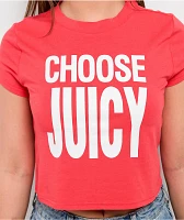 Juicy Couture Choose Juicy Red Crop T-Shirt