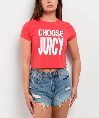 Juicy Couture Choose Red Crop T-Shirt