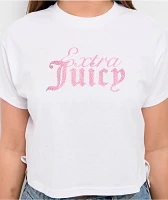 Juicy Couture Extra Juicy White Crop T-Shirt