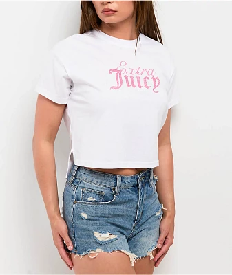 Juicy Couture Extra Juicy White Crop T-Shirt