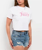 Juicy Couture Extra Juicy White Crop T-Shirt