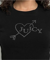 Juicy Couture Heart & Arrow Licorice Crop T-Shirt