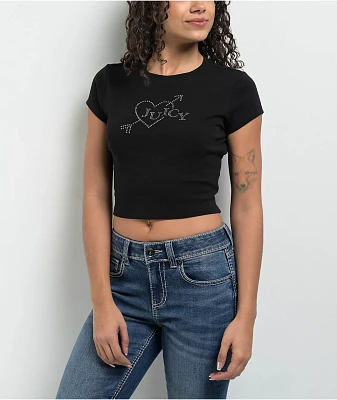 Juicy Couture Heart & Arrow Licorice Crop T-Shirt