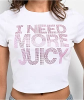 Juicy Couture I Need More White Crop T-Shirt