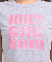 Juicy Couture Juicy Girl Grey Crop T-Shirt