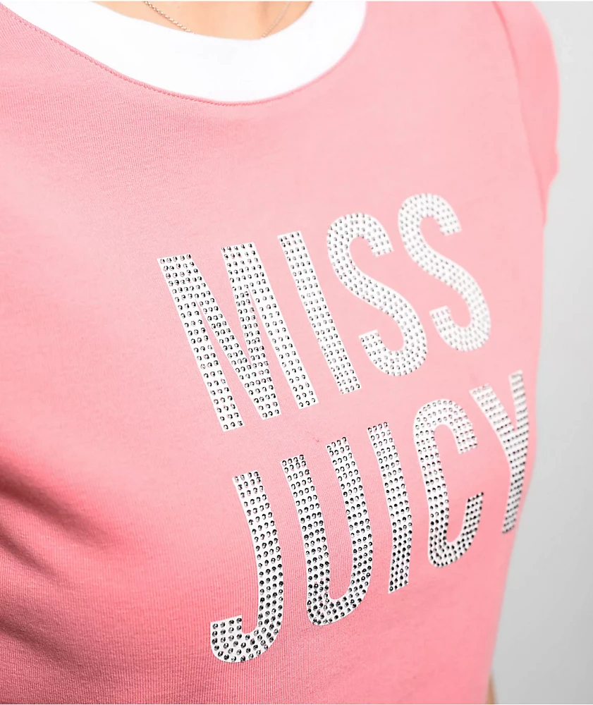 Juicy Couture Miss Juicy Pink Crop T-Shirt