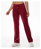 Juicy Couture OG Big Bling Coco Red Velour Track Pants