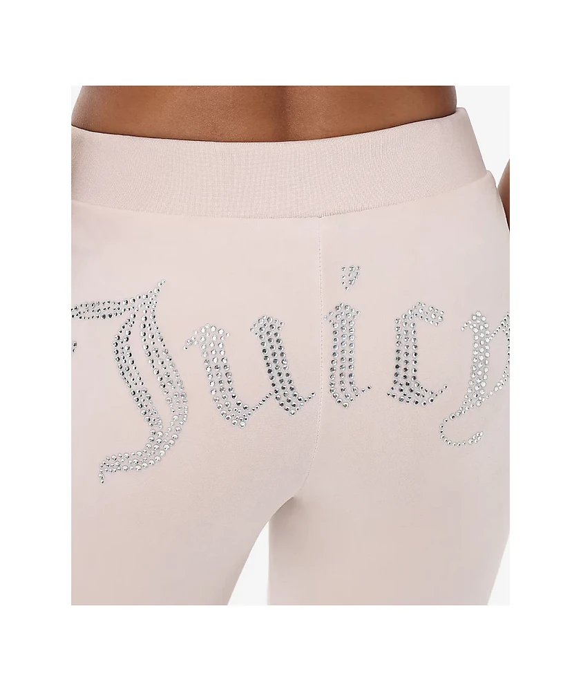Juicy Couture OG Big Bling Crystal Velour Track Pants