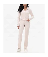 Juicy Couture OG Big Bling Crystal Velour Track Pants