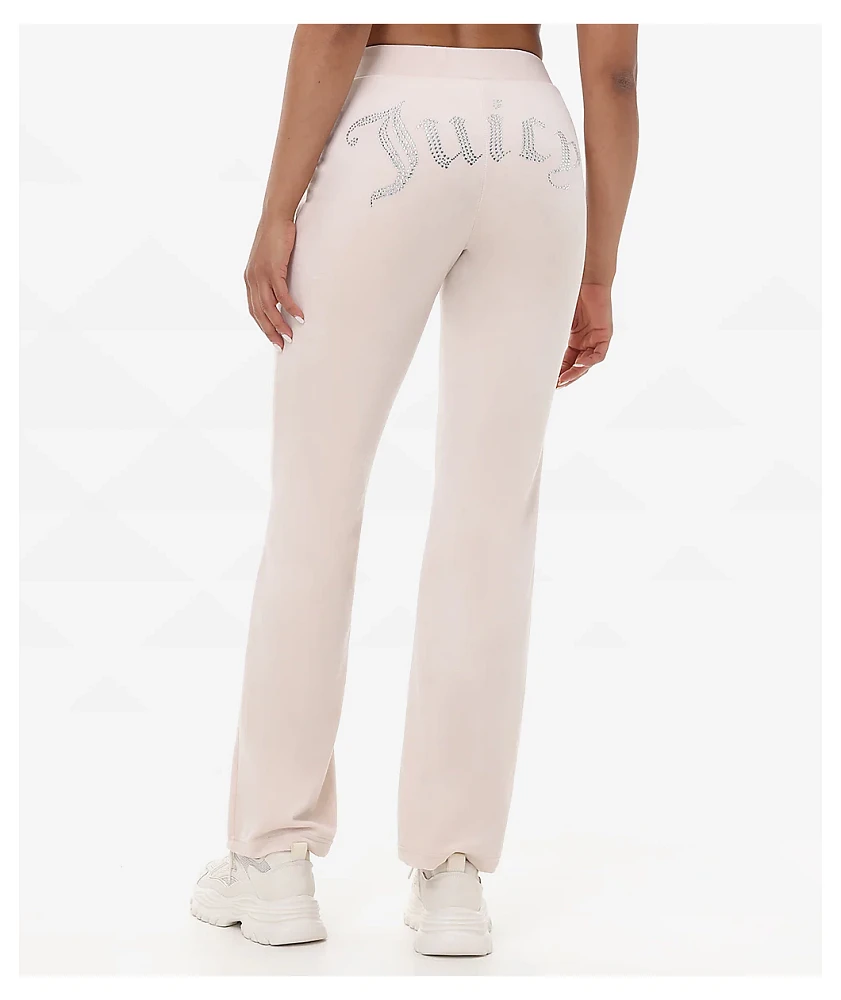 Juicy Couture OG Big Bling Crystal Velour Track Pants