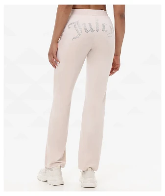 Juicy Couture OG Big Bling Crystal Velour Track Pants