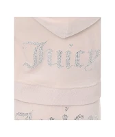 Juicy Couture OG Big Bling Crystal Velour Zip Hoodie