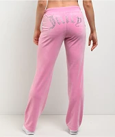 Juicy Couture OG Big Bling Fanciful Velour Track Pants