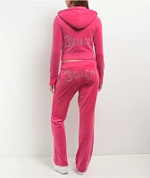 Juicy Couture OG Big Bling Free Love Velour Zip Hoodie