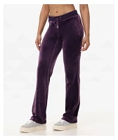 Juicy Couture OG Big Bling Plum Velour Track Pants