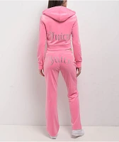 Juicy Couture OG Bling Hot Hot Velour Zip Hoodie
