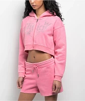 Juicy Couture Pink Lemonade Crop Zip Hoodie