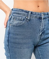 Juicy Couture Rhinestone Blue Low Rise Flare Jeans