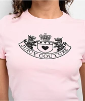 Juicy Couture Scottie Dog Whisper Pink Crop T-Shirt