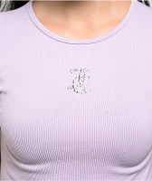 Juicy Couture Seamless Orchid Petal Crop T-Shirt