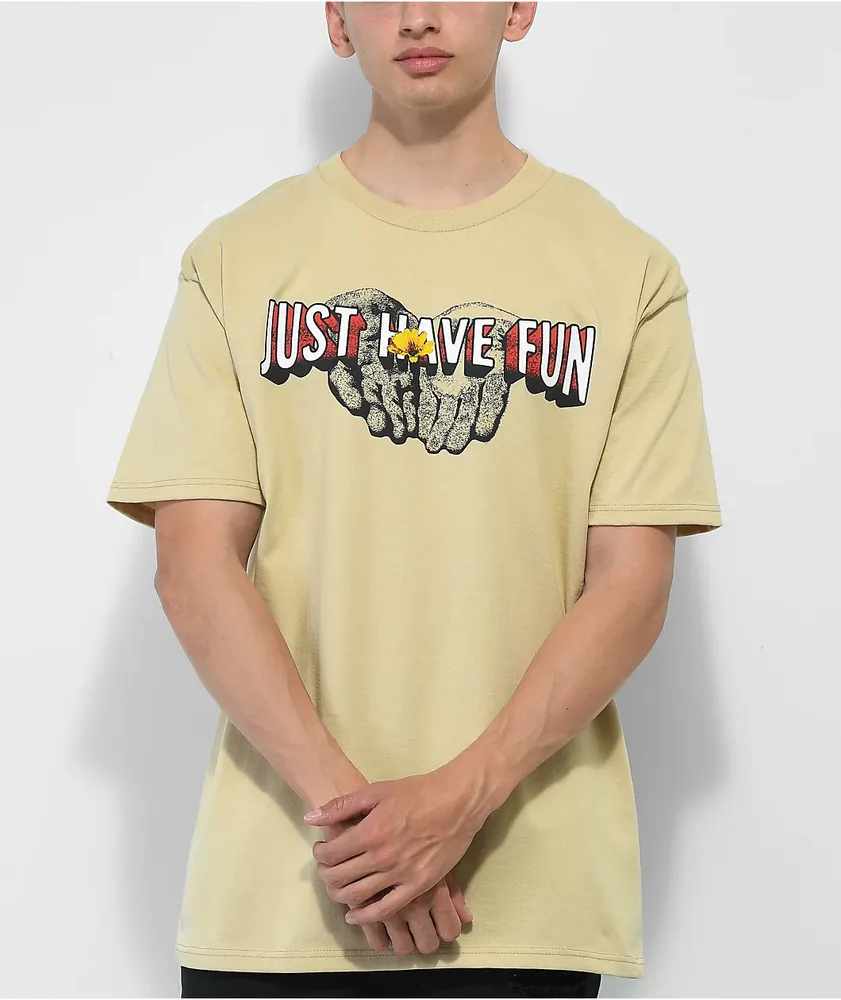 Just Have Fun Peace Offering Tan T-Shirt