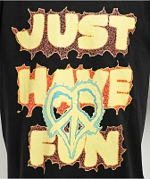 Just Have Fun Sketched Out Black T-Shirt