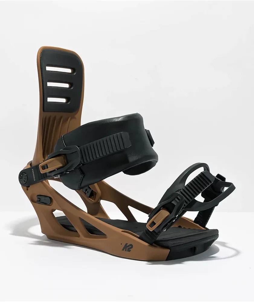 K2 Formula Brown Snowboard Bindings 2023 