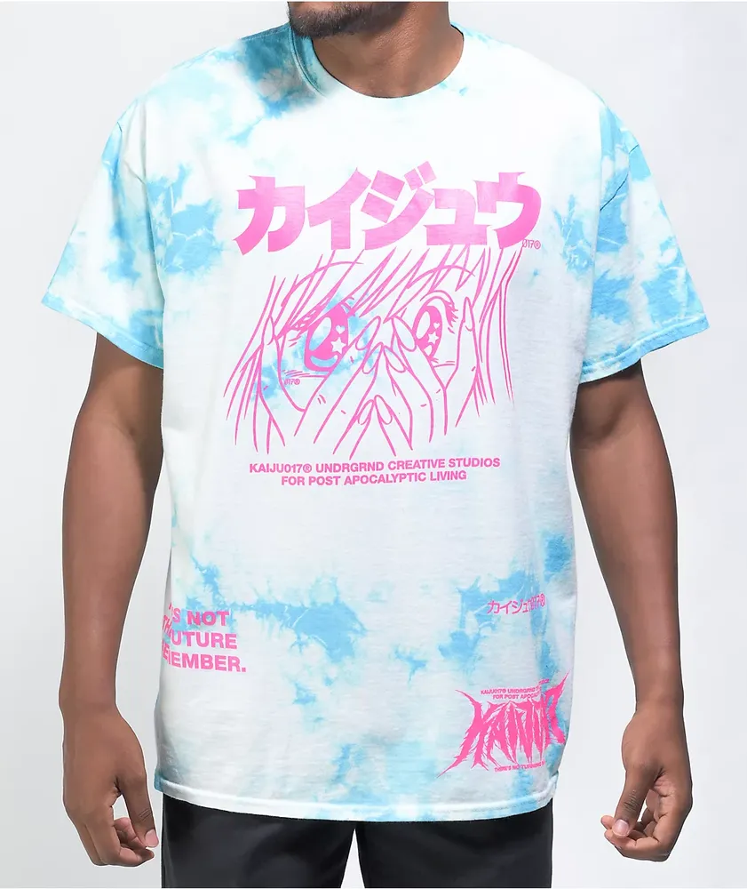 KAIJU017 Remember Blue & White Tie Dye T-Shirt