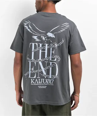 KAIJU017 The End Charcoal T-Shirt