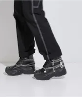 KOI Boned Catch Black Platform Boots