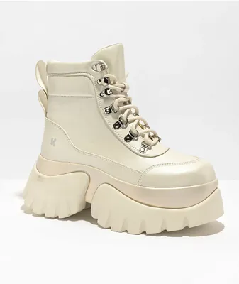 KOI Gooey White Platform Boots