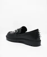 KOI Grave Warden Black Spiked Loafers