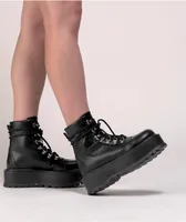 KOI Hydra Black Platform Boots