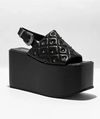 KOI Imperial Web Black Mega Platform Sandals