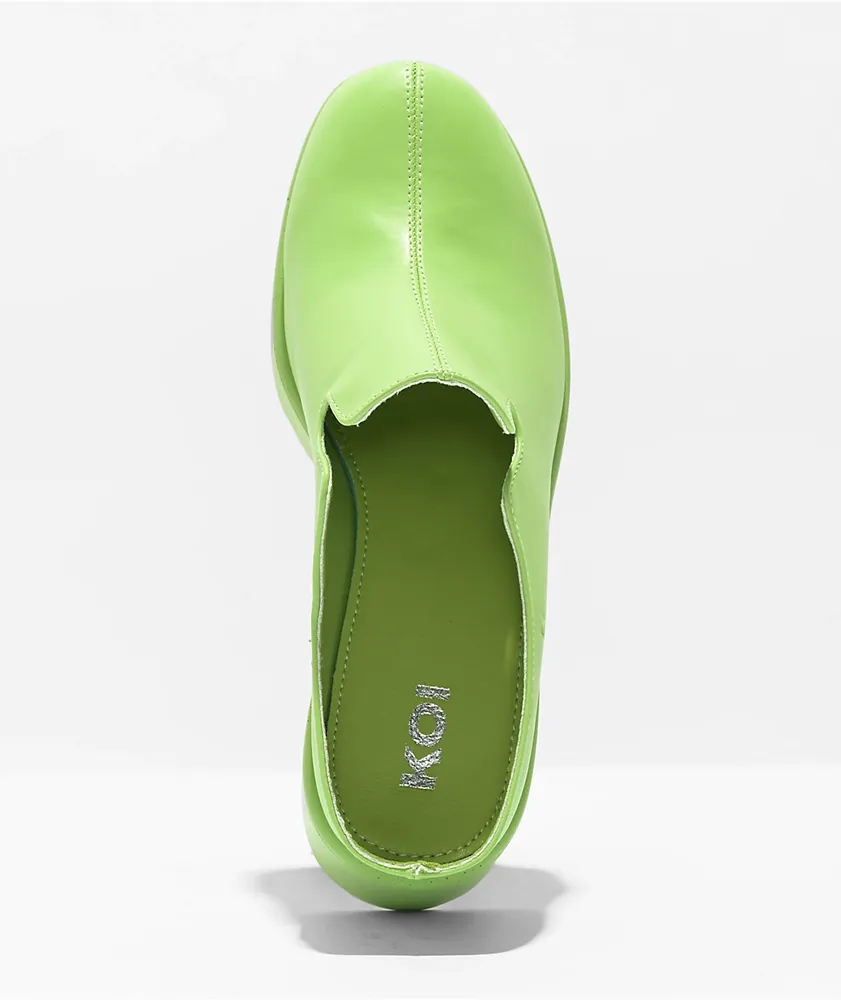 KOI Kiwi Slip On Chunky Mule Shoes