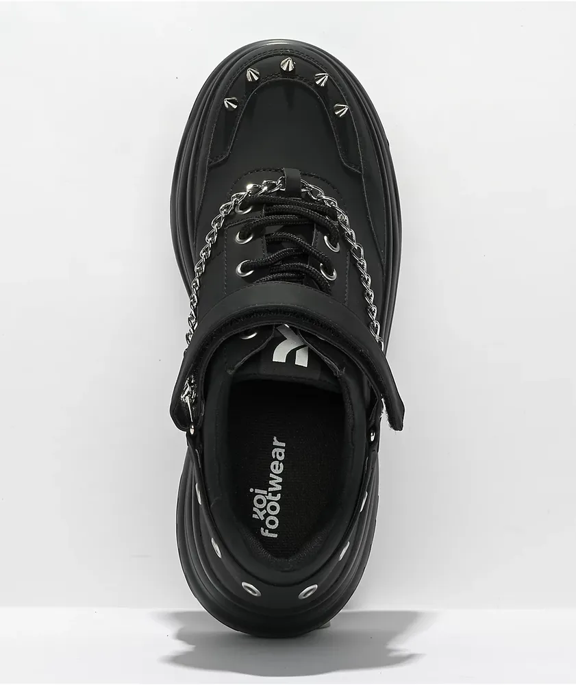 KOI Parador Grunge Black Platform Shoes