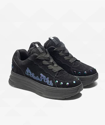 KOI Wildfire Black & Purple Chunk Trainer Shoes