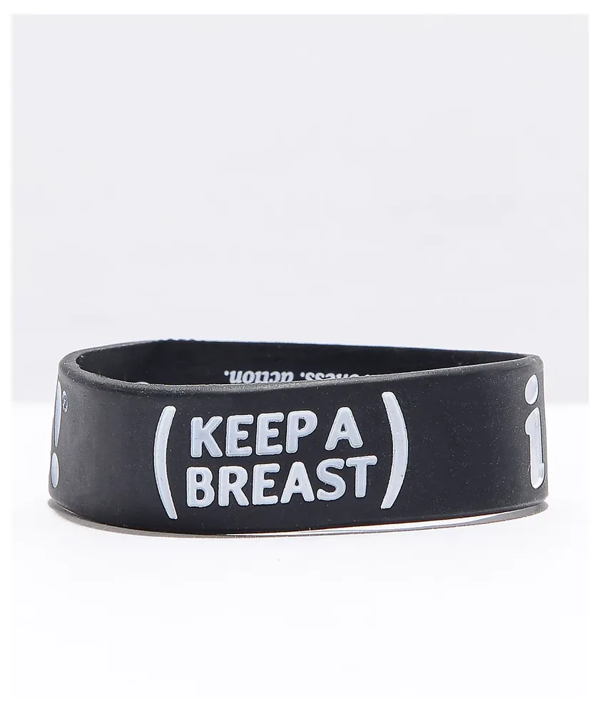 Keep A Breast Foundation I <3 Boobies Black Bracelet