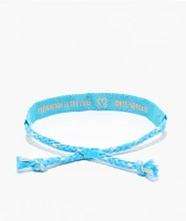 Keep A Breast Foundation I Heart Boobies Amigo Blue Woven Bracelet