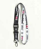 Keep A Breast Foundation I Heart Boobies Black & White Lanyard